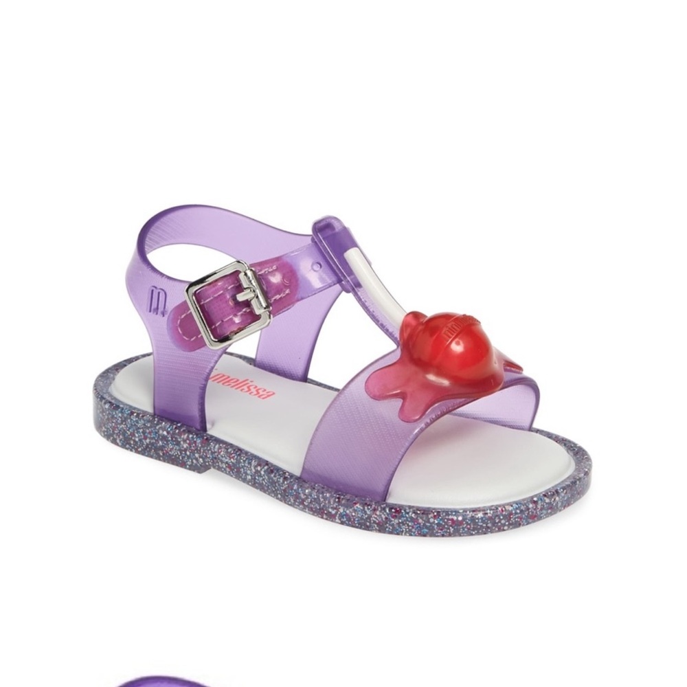 Mini Melissa Purple White Lollipop Sandal